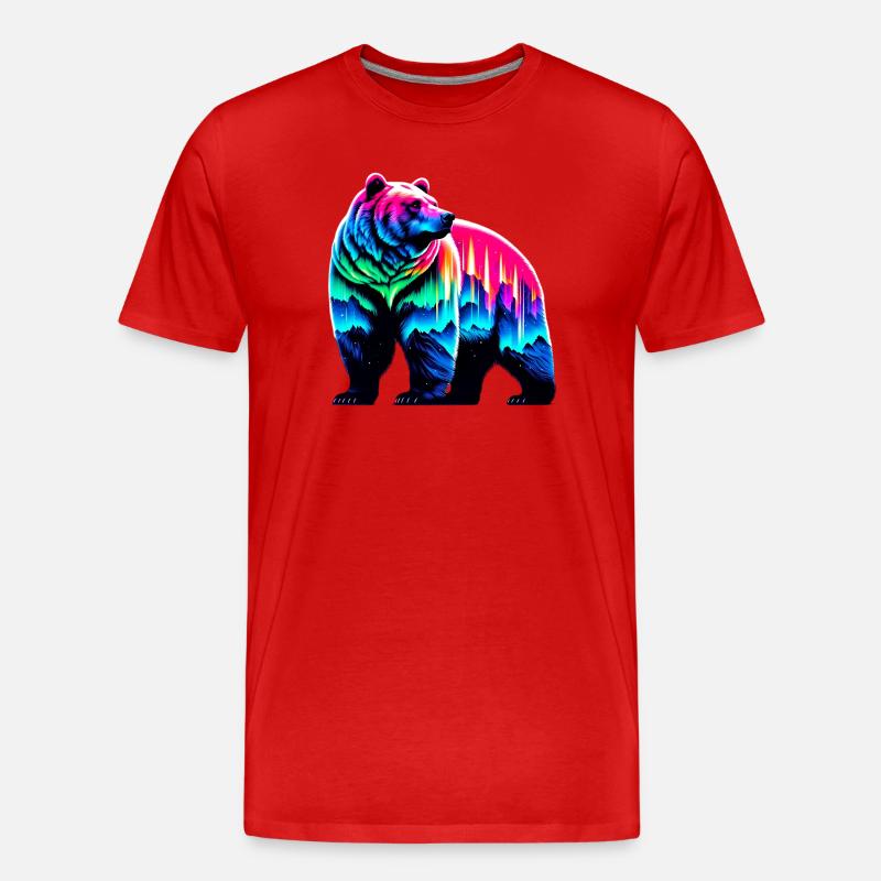 Bär - Männer Premium Bio T-Shirt - Rot