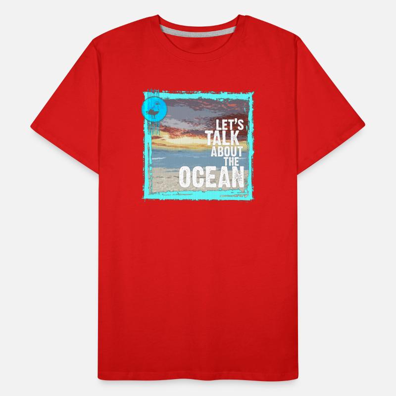 Sea atmosphere with sunset Men's Premium Organic T-Shirt