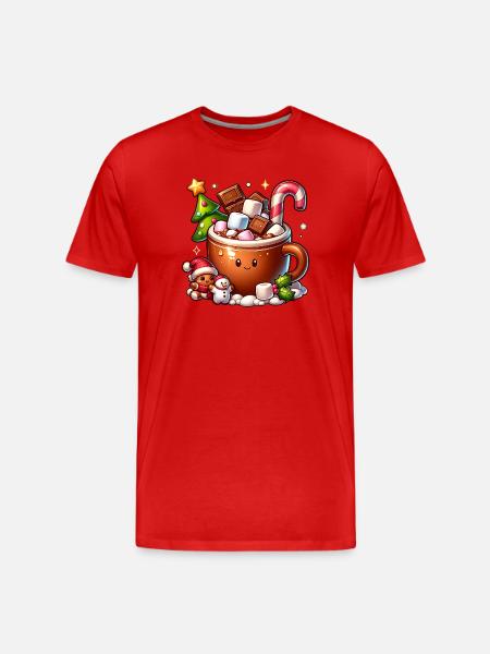 Cocoa delicacies – sweet Christmas dreams! - Men's Premium Organic T-Shirt - red