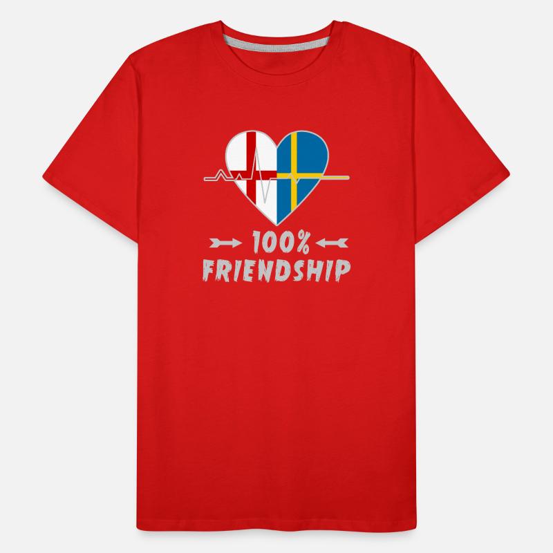 England und Schweden 100% Freundschaft Männer Premium Bio T-Shirt