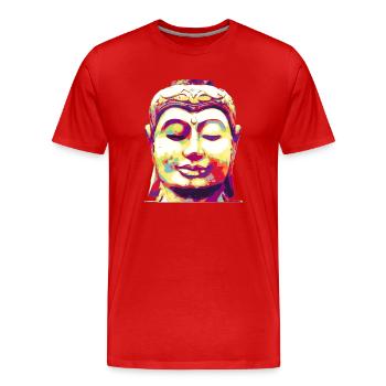 Bouddha - T-shirt bio Premium Homme - rouge - Devant - Damien (186cm)