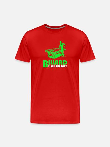 Billiards is my therapy - Men's Premium Organic T-Shirt - red
