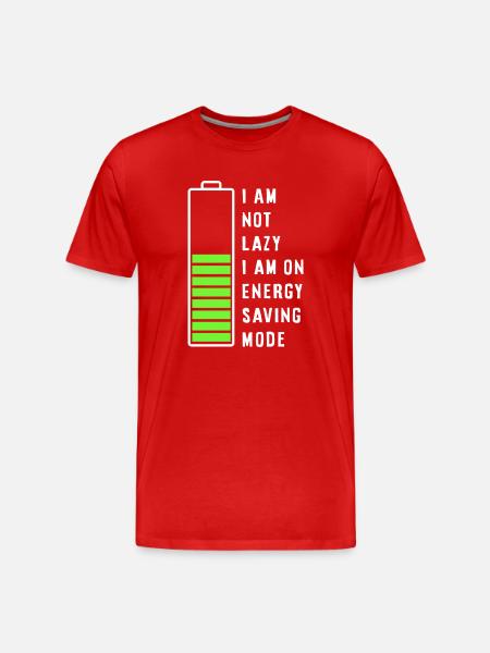 I am not lazy - Men's Premium Organic T-Shirt - red