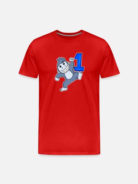 Number 1 Number One - Men's Premium Organic T-Shirt - red