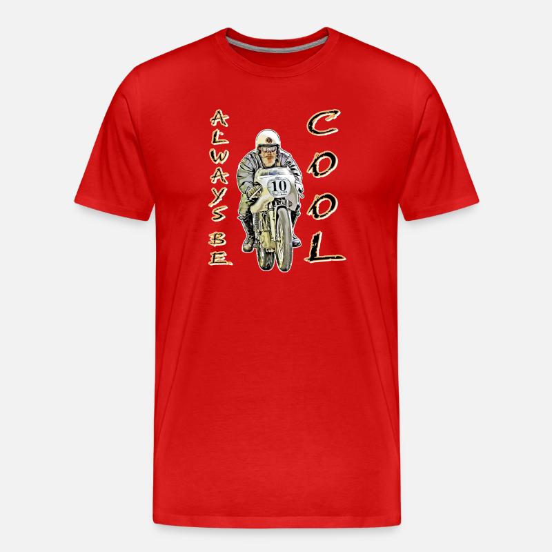 always be cool - Männer Premium Bio T-Shirt - Rot
