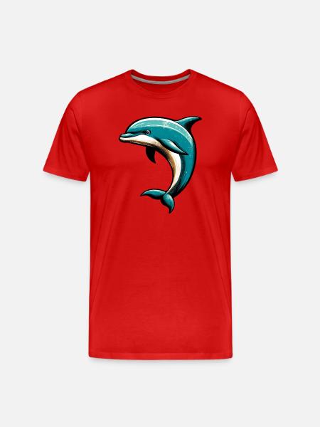 Dolphin - Men's Premium Organic T-Shirt - red