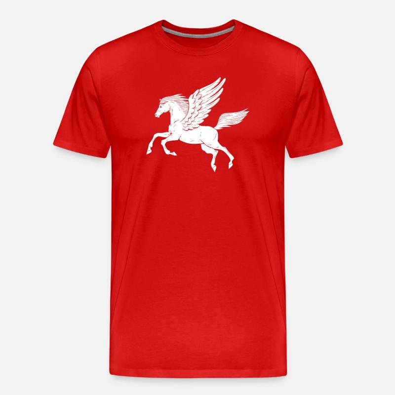 Pegasus - Männer Premium Bio T-Shirt - Rot