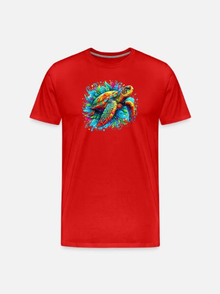 Turtle - Men's Premium Organic T-Shirt - red