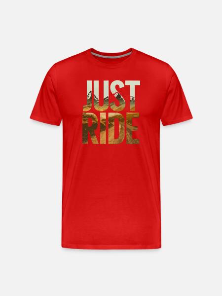 Just Ride Mountain Vista - Men's Premium Organic T-Shirt - red