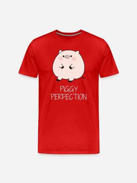 Petit cochon mignon - T-shirt bio Premium Homme - rouge