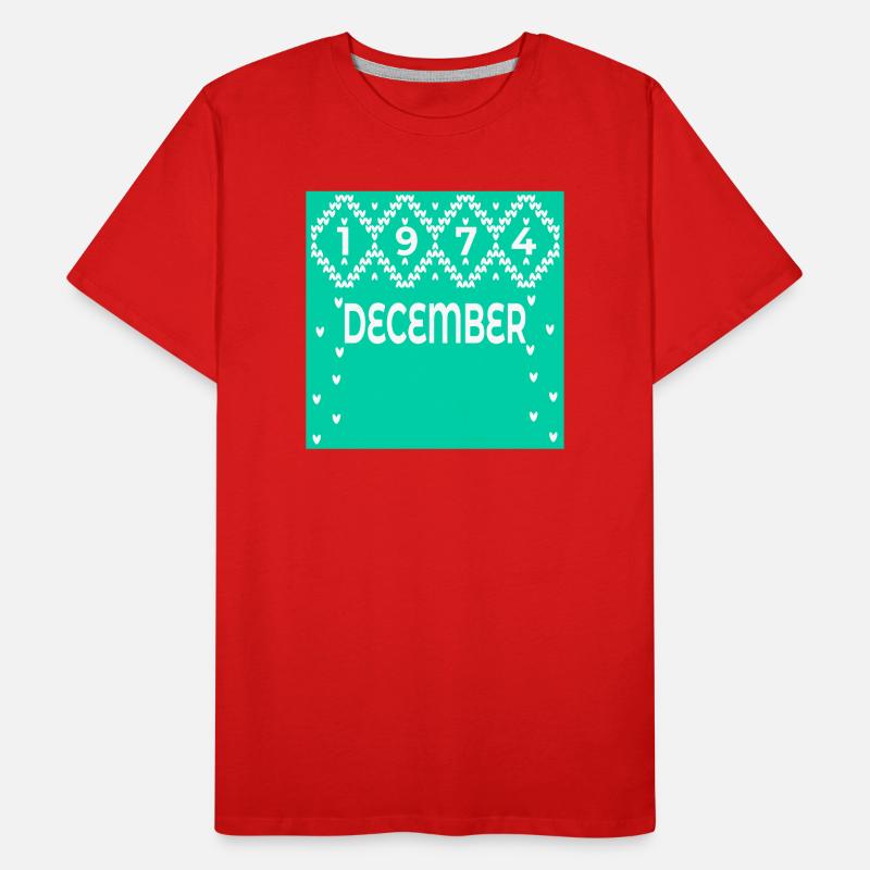 WINTER, 52. GEBURTSTAG DEZEMBER 1974 Männer Premium Bio T-Shirt