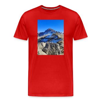 Galibier - Men's Premium Organic T-Shirt - red - Front - Damien (186cm)