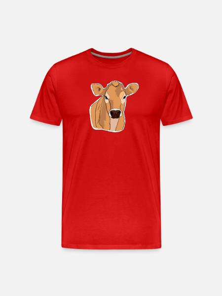 Vache Vaches - T-shirt bio Premium Homme - rouge