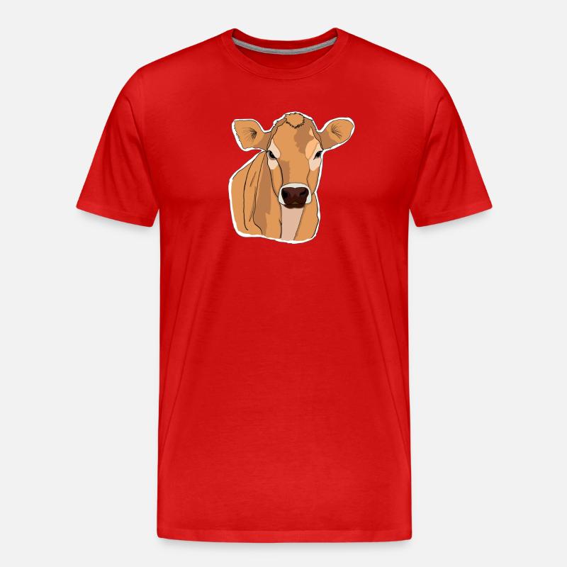 Kuh Kühe - Männer Premium Bio T-Shirt - Rot