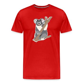 Koala Koalabär - Männer Premium Bio T-Shirt - Rot - Vorne - Damien (186cm)