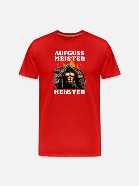 Aufguss Meister Heisser - Sauna Master - Men's Premium Organic T-Shirt - red