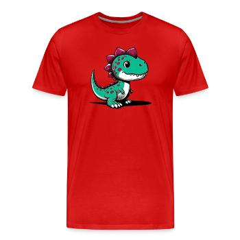 Dinosaure - T-shirt bio Premium Homme - rouge - Devant - Damien (186cm)