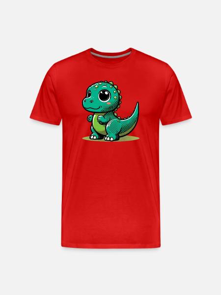Dinosaur - Men's Premium Organic T-Shirt - red