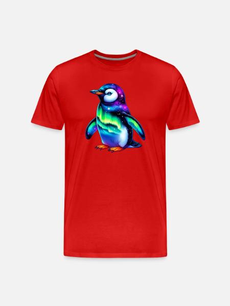 Pinguin - Männer Premium Bio T-Shirt - Rot