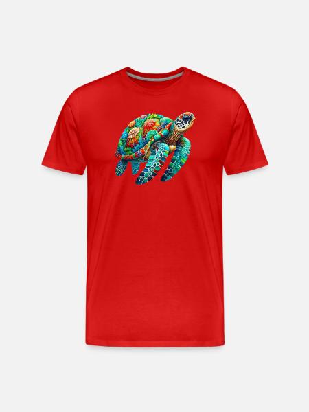 Turtle - Men's Premium Organic T-Shirt - red