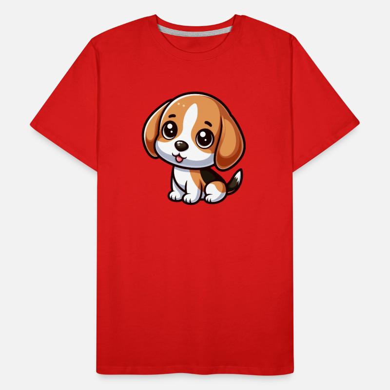 Chibi Beagle Dog Men's Premium Organic T-Shirt