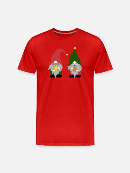 Cheerful elves - Men's Premium Organic T-Shirt - red