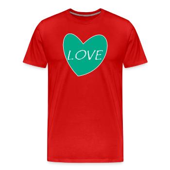 HAPPY NEW YEAR. NEW YEAR'S EVE. NEW YEAR - Men's Premium Organic T-Shirt - red - Front - Damien (186cm)