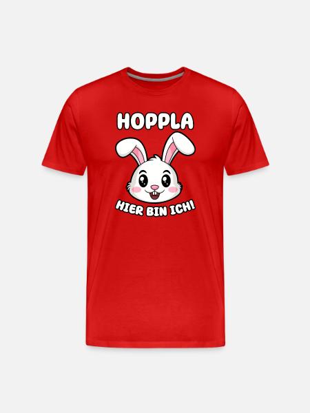 Oops, here I am! - Men's Premium Organic T-Shirt - red