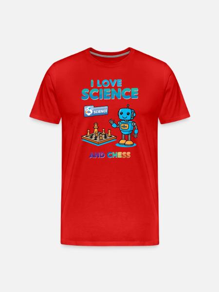 Science et échecs - T-shirt bio Premium Homme - rouge