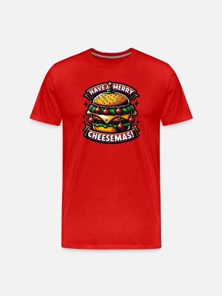 Have a merry Cheesemas! - Männer Premium Bio T-Shirt - Rot