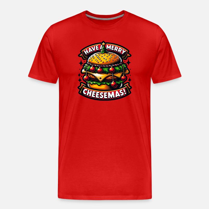 Have a merry Cheesemas! - Männer Premium Bio T-Shirt - Rot
