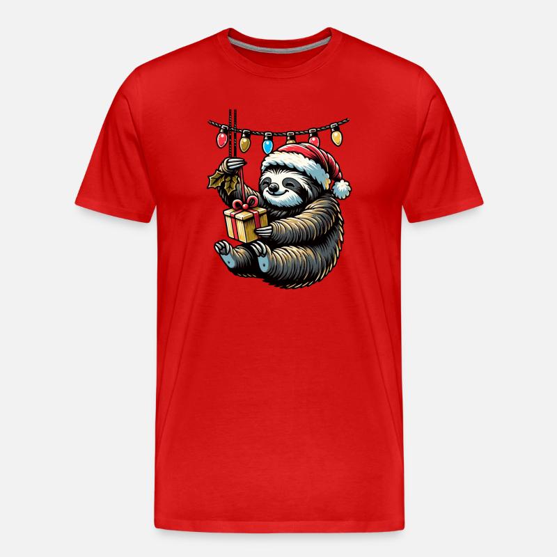 Slowly Christmas! - Männer Premium Bio T-Shirt - Rot