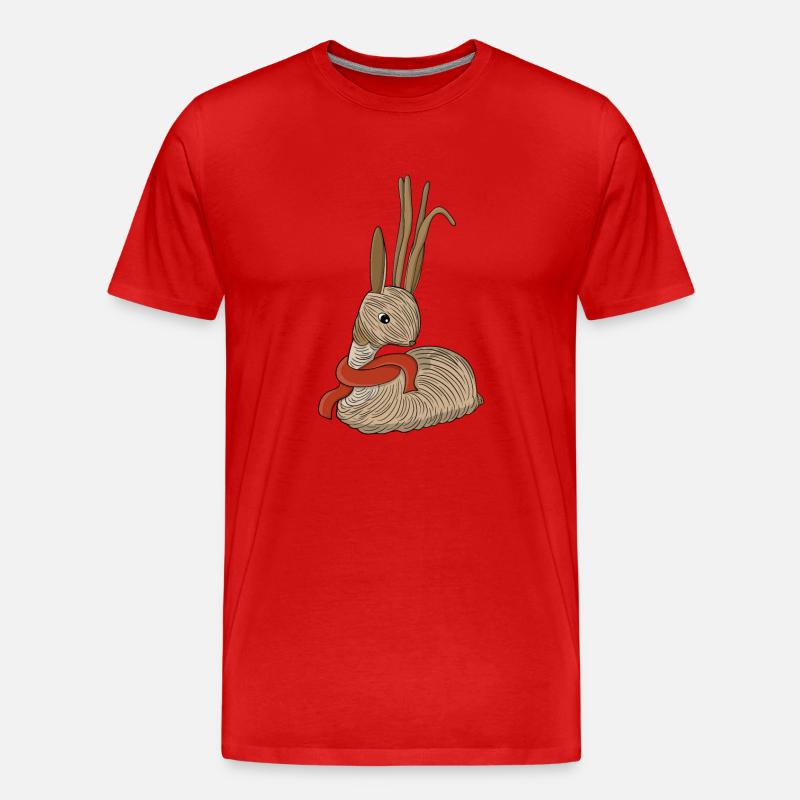 Entzückende Rentiere - Männer Premium Bio T-Shirt - Rot