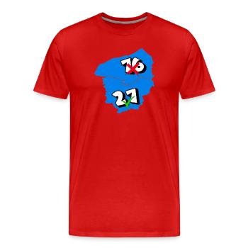 Region Haute-Normandie - Männer Premium Bio T-Shirt - Rot - Vorne - Damien (186cm)