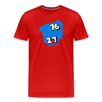 Upper Normandy Region - Men's Premium Organic T-Shirt - red - Front - Damien (186cm)