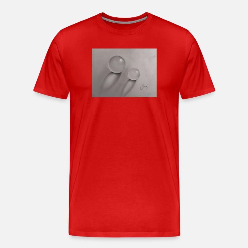 Transparente Glaskugeln mit Schatteneffekt - Männer Premium Bio T-Shirt - Rot