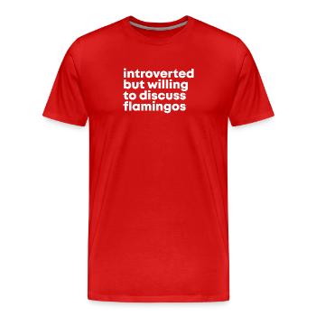 Flamant - T-shirt bio Premium Homme - rouge - Devant - Damien (186cm)