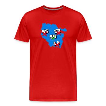 Lorraine Region - Men's Premium Organic T-Shirt - red - Front - Damien (186cm)