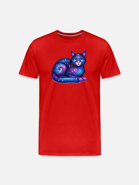 Cat - Men's Premium Organic T-Shirt - red