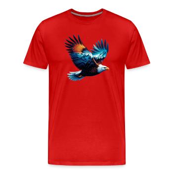 Eagle - Men's Premium Organic T-Shirt - red - Front - Damien (186cm)