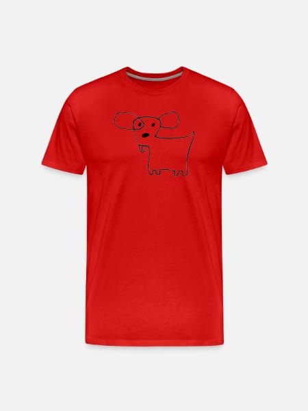 02 Doggie Shorts - Men's Premium Organic T-Shirt - red