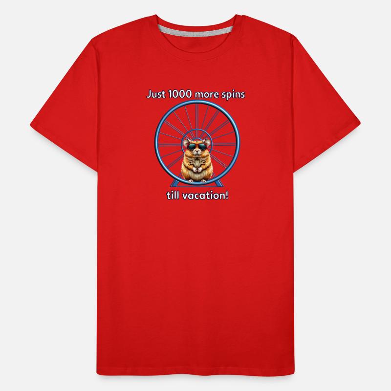 Hamster s Vacation Countdown Männer Premium Bio T-Shirt