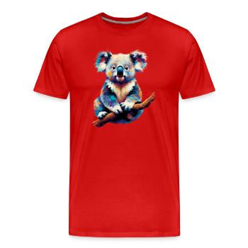 Koala - T-shirt bio Premium Homme - rouge - Devant - Damien (186cm)