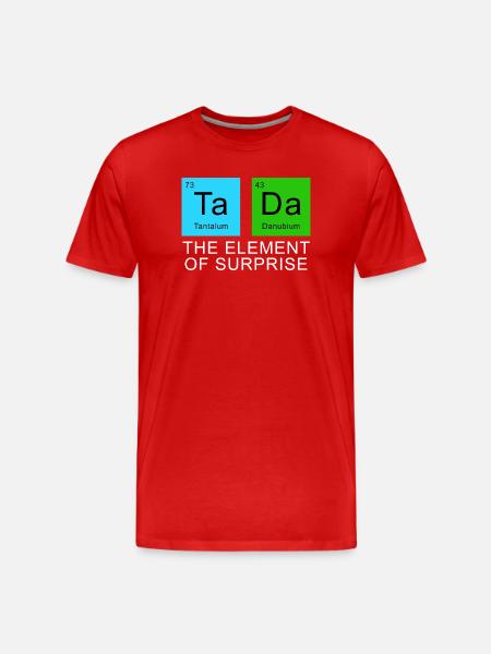 The Element Of Surprise - Men's Premium Organic T-Shirt - red