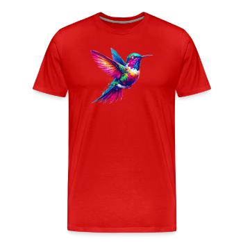 Colibri - T-shirt bio Premium Homme - rouge - Devant - Damien (186cm)