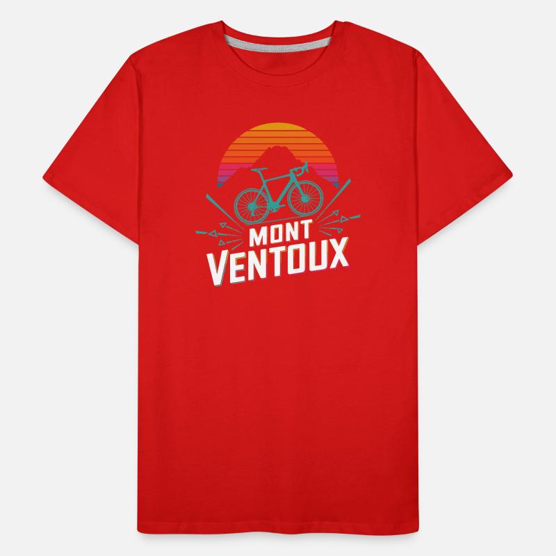 Mont Ventoux Retro Gradient Rennrad Kunst Männer Premium Bio T-Shirt