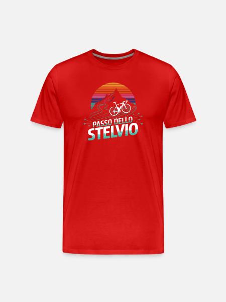 Stelvio Pass, Italy - Men's Premium Organic T-Shirt - red