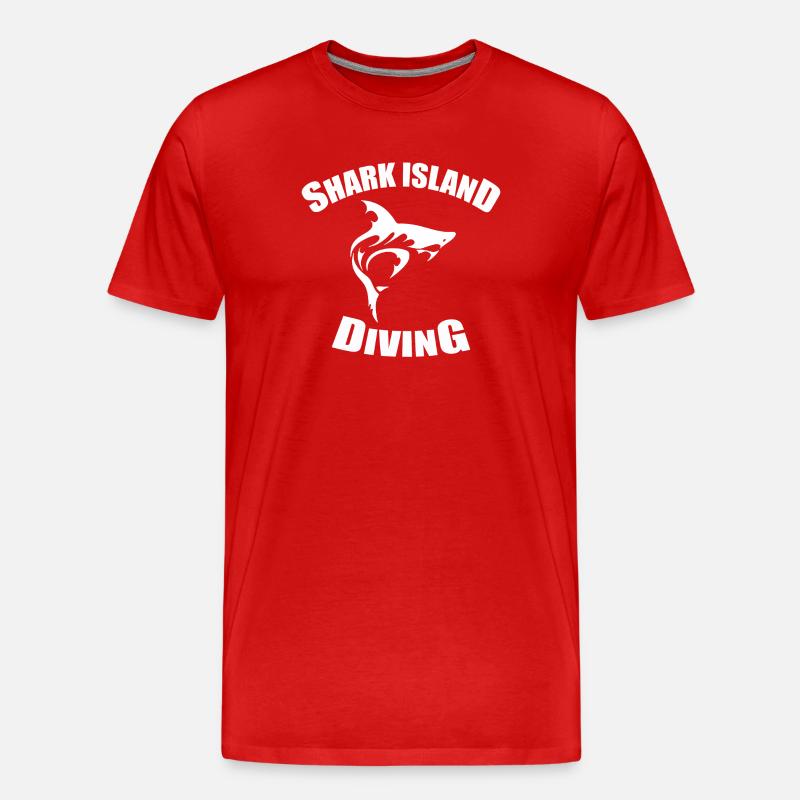 SHARK ISLAND DIVING - Männer Premium Bio T-Shirt - Rot