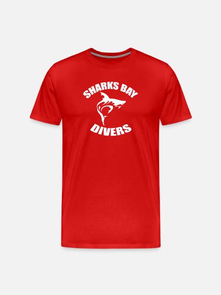 SHARKS BAY DIVERS - Men's Premium Organic T-Shirt - red
