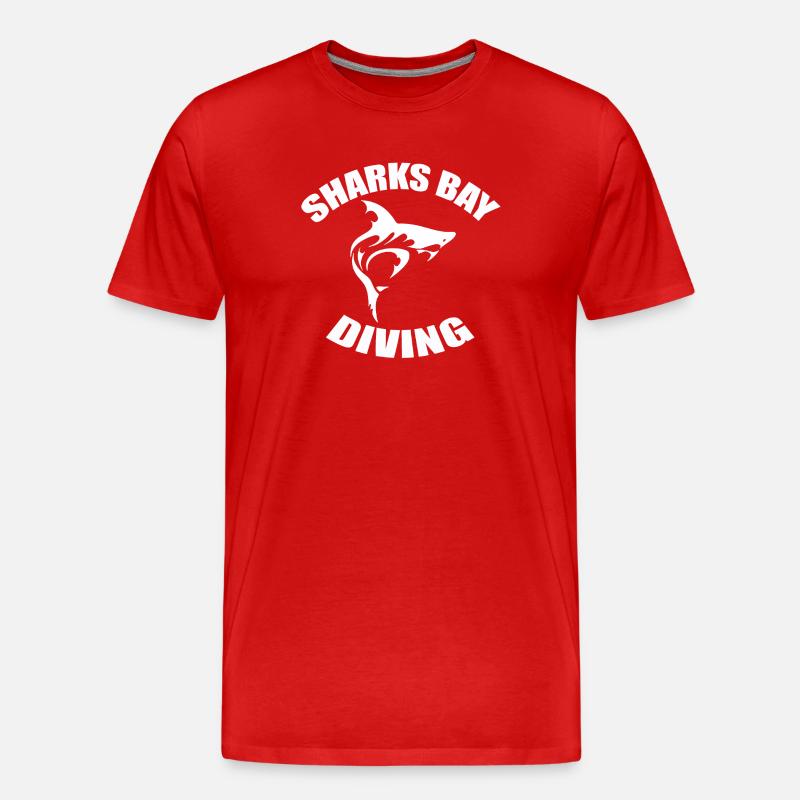 SHARKS BAY DIVING - Männer Premium Bio T-Shirt - Rot